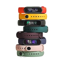 Xiaomi Mi Band 6 İle Uyumlu Saat Kayışı Ent Kaliteli Xiaomi Mi Band 6 İle Uyumlu Spor Saat Kontrast Renkli Termoplastik Siyah