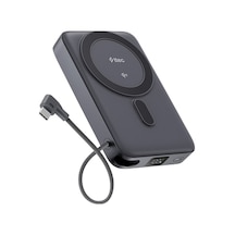 Ttec Recharger Pro M Lcd 10.000mah Qi2/magsafe Özellikli 15w Apple iPhone Uyumlu /android, Usb-c Pd 35w Çıkışlı, Dahili Kablolu, Stantlı, Kablosuz Taşınabilir Hızlı Uzay Grisi