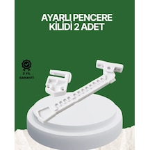 Çocuk Ve Evcil Hayvanlar İçin Pencere Emniyet Kilidi 2 Adet Beyaz