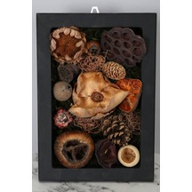 Yapay Çiçek Deposu Dekoratif Çiçekli Çerçeve Tablo 21cmx30cm Kod:129