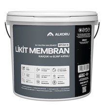 Alkoru 13 Kg Bitüm 1k Likit Membran Kauçuk Ve Elyaf Katkılı