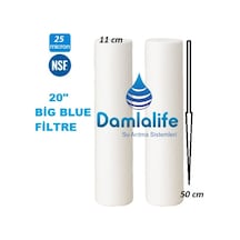 Big Blue 20'' Jumbo Boy 25 Micron Sediment Elyaf Spun Filtre