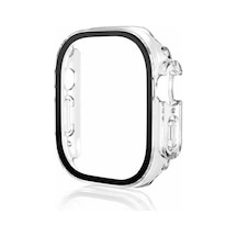 Apple Watch Ultra 49mm İle Uyumlu Şeffaf Kasa Ve Ekranı Tam Kapatan Kompakt Yapılı Gard Apple Watch Ultra Şeffaf Ekran Koruma
