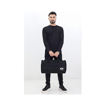 Probag Siyah Spor Ve Seyahat Çantası Ayakkabı Bölmeli, Su Geçirmez, Omuz Askılı Antrenman Çantası Siyah