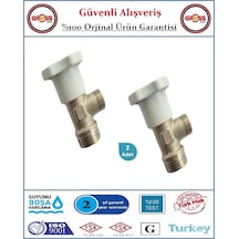 Taharet Musluğu - Ara Musluk - %100 Prinç - Çevirmeli - 2 Adet