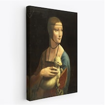 Ermine Leonardo Da Vinci'nın Kakımlı Kadın Eseri Kanvas Tablo / The Lady With Bangs-5113 50 X 70
