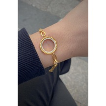 Gümüş Burgu Model Çeyrek Altın Çerçeve Bileklik Diğer