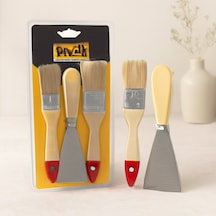 Boyacı Seti 3 Parça 50 Mm Spatula + 2 Kestirme Fırça
