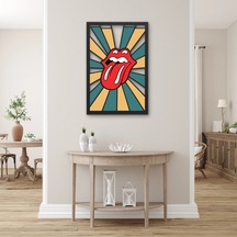 Pop Art Dil Ve Dudak Metal Tablo 53x80 Cm Çok Renkli