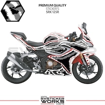 Rks Srk 125r - 250rs Kaplama Sticker Air Brush Motor Kaplama Modeli Hazır Kit Tüm Yıllar Uyumlu Gri