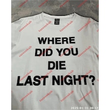 Slogan Unisex Yazılı Oversize Tshirt Twgwbr33 Beyaz