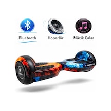 Elektrikli Kaykay Hoverboard Bluetooth Hoparlörlü 6.5 Inch Otomatik Akıllı Denge RS-S5 -Bicolor Flame GrafitiElektrikli Kaykay Hoverboard Bluetooth Hoparlörlü 6.5 Inch Otomatik Akıllı Denge RS-S5 -Bicolor Flame Grafiti