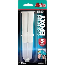 Akfix E350 Steel Epoxy Hızlı Yapıştırıcı 25 ML Şırınga