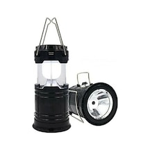 Büro Ev Ofis Kamp Keyfi İçin Solar Güneş Enerji Usb Şarjlı Fanlı Fenerli Işıldak Açık Gri