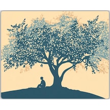 Ağaç Altında İnsan Baskılı Mouse Pad 18x22 Cm