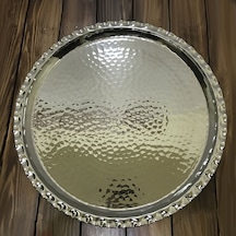 Dövme Bakır Çirtikli Tepsi 38 CM