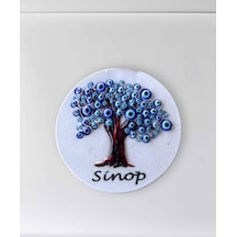 Sinop Temalı Polyester Kabartmalı Nazar Ağacı Magnet 6,5 Cm Dekoratif Hediyelik Kod:1111 Buzdolabı Süsü