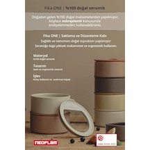 Fika One Seramik Saklama Kabı Gri 600 Ml D-neone060-07