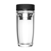 Çift Katmanlı Yalıtımlı, Yüksek Sıcaklığa Dayanıklı Cam Bardak 1hq6n8 Beyaz - Siyah