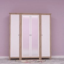 Milens 4 Kapılı Gardrop Mdf Sis Gri