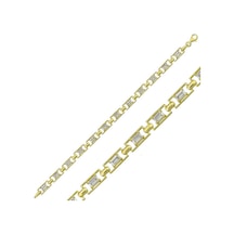 Gümüş Gold Baget Su Yolu Bileklik Gümüş Gümüş