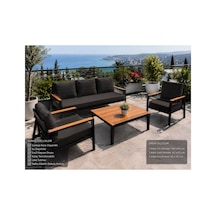 Balkon Mobilyası , Bahçe Mobilyası, 3-1-1 Takıma Uygun, Minder Kılıfı , Koruyucu Kılıf ,outdoor Kumaş Siyah