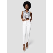 Natalie Skinny Fit Kadın Pantolon Mavi