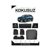 Peugeot 3008 2016 Model Aracınıza Özel 4d Karbonlu Kauçuk Paspas Takımı Ve Alt Bagaj Havuzu