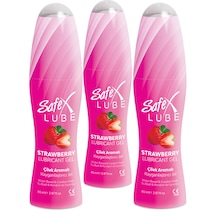 Safex Lube Kayganlaştırıcı Jel Çilek 3 x 85 ML