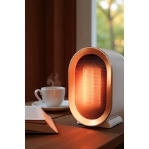 1200w Mini Elektrikli Isıtıcı Fan 2 Kademeli Masaüstü Üflemeli Fanlı Isıtıcı Güvenli Emniyet Sistemi