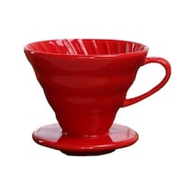 Aloha Seramik Kahve Demleme Ekipmanı V60 Dripper Kırmızı