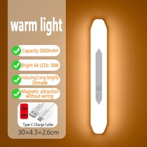 Led Gardırop Dolap Işığı Hareket Sensörü Işığı Aydınlatması B Warm Light LightW
