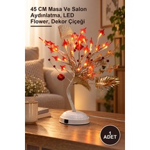 1 Adet Dekoratif Ledli Çiçek 45 Cm Masa Ve Salon Aydınlatma, Led Flower, Dekor Çiçeği