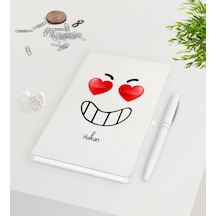 Kişiye Özel Sevgililer Günü Beyaz Defter Kalem Seti-101