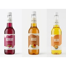Muros Kokteyl 3'lü Kahve Şurubu Frambuaz 750 Ml + Mango 750 Ml + Kavun 750 Ml Kokteyl Şurubu