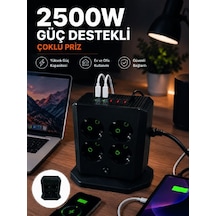 Çoklu Priz 8 Çıkışlı 4 Usb 2 Type-c Anahtarlı Dikey Priz Kulesi Diğer