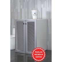 Kenzlife Membran Çamaşır Makinesi Dolabı Kapaklı Tatyana Gribyz 90 70 60 Mebran Kapak Mdf Gövde Banyo Ofis Kapaklı Arkalıksız Beyaz