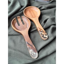 Akasya 2 Parça Salata Servis Seti Çok Renkli