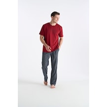 U.S. Polo Assn. Lisanslı Erkek Bordo Pijama Takım 19049
