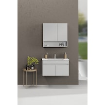 Biani Dalyan 80 Cm Banyo Dolabı Renk Mat Beyaz