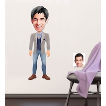 Kişiye Özel Erkek Karikatürlü Duvar Sticker 50X70CM 11