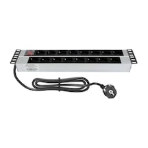 Amp Connect 19" 2u 16'lı Schuko Anahtarlı Kabinet Grup Prizi Pdu -16a