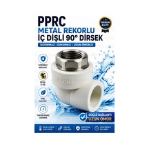 Pprc Metal Rekorlu İç Dişli 90 Dirsek 20 Mm X 1/2" Pirinç Rekorlu Sızdırmaz Tesisat Bağlantısı Çok Renkli