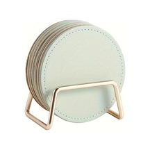 Willowhaven Yeşil 6 Adet Yapay Deri Paspas Metal Standlı Mantar Tabanlı Yüksek Sıcaklık Dayanımlı Yeşil