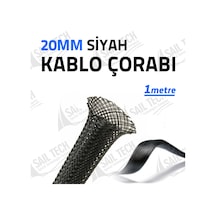 20 Mm Kablo Çorabı Siyah 10 M