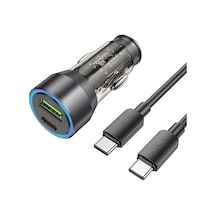 Hoco Nz12a Action Pd43w Usb + Type-c Araç Çakmaklık Hızlı Şarj Aleti + Type-c To Type-c Kablo- 1903 - Renk: Siyah Hoco Nz12a Action Pd43w Usb + Type-c Araç Çakmaklık Hızlı Şarj Aleti + Type-c To Type-c Kablo- 1903 - Renk: Siyah