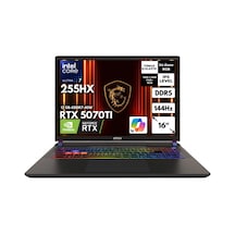 MSI Vector 16 HX AI A2XWHG-091XTRHMF57 Ultra 7-255HX 32 GB 4 TB RTX5070Ti 16" W10P Dizüstü Bilgisayar