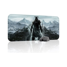 Skyrim Kaymaz Dikişli Kauçuk Oyuncu Mousepad V1 - 70x30 Xl Gaming Mouse Pad Fare Altlığı