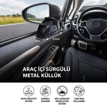 Go İthalat Araç İçi Salyangoz Küllük Sürgülü Kapaklı, Metal Hazneli, Koku Yayılımını Azaltmaya Yar