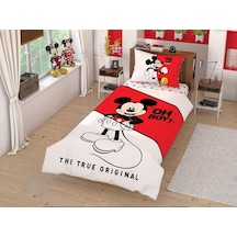 Taç Lisanslı Disney Mickey Çek Canlandır Tek Kişilik Nevresim Tak